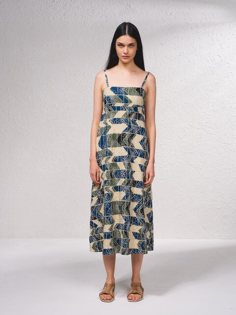 Imagem 0 de Vestido midi com estampado