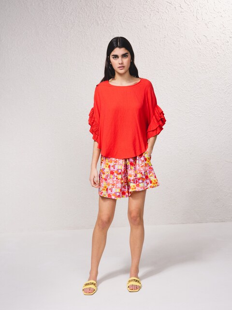 Imagem 0 de Blusa com efeito folhos nas mangas