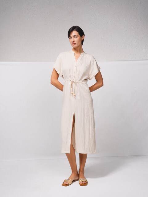 Imagem 0 de Vestido camiseira com cordão na cintura