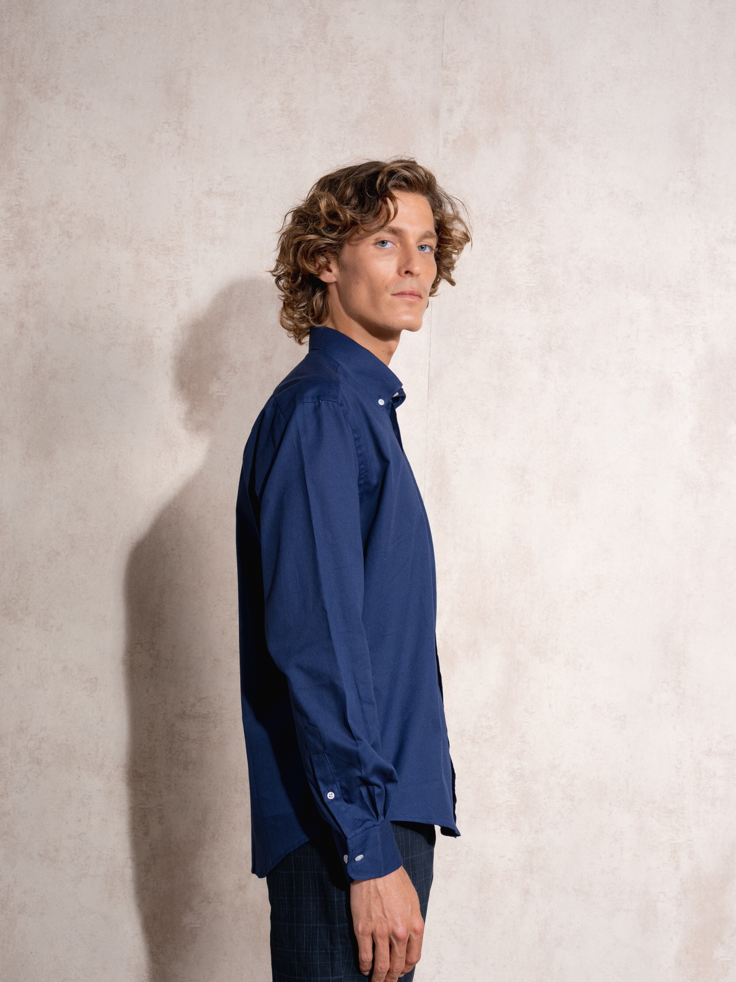 Camisa de popelina Azul-marinho-4