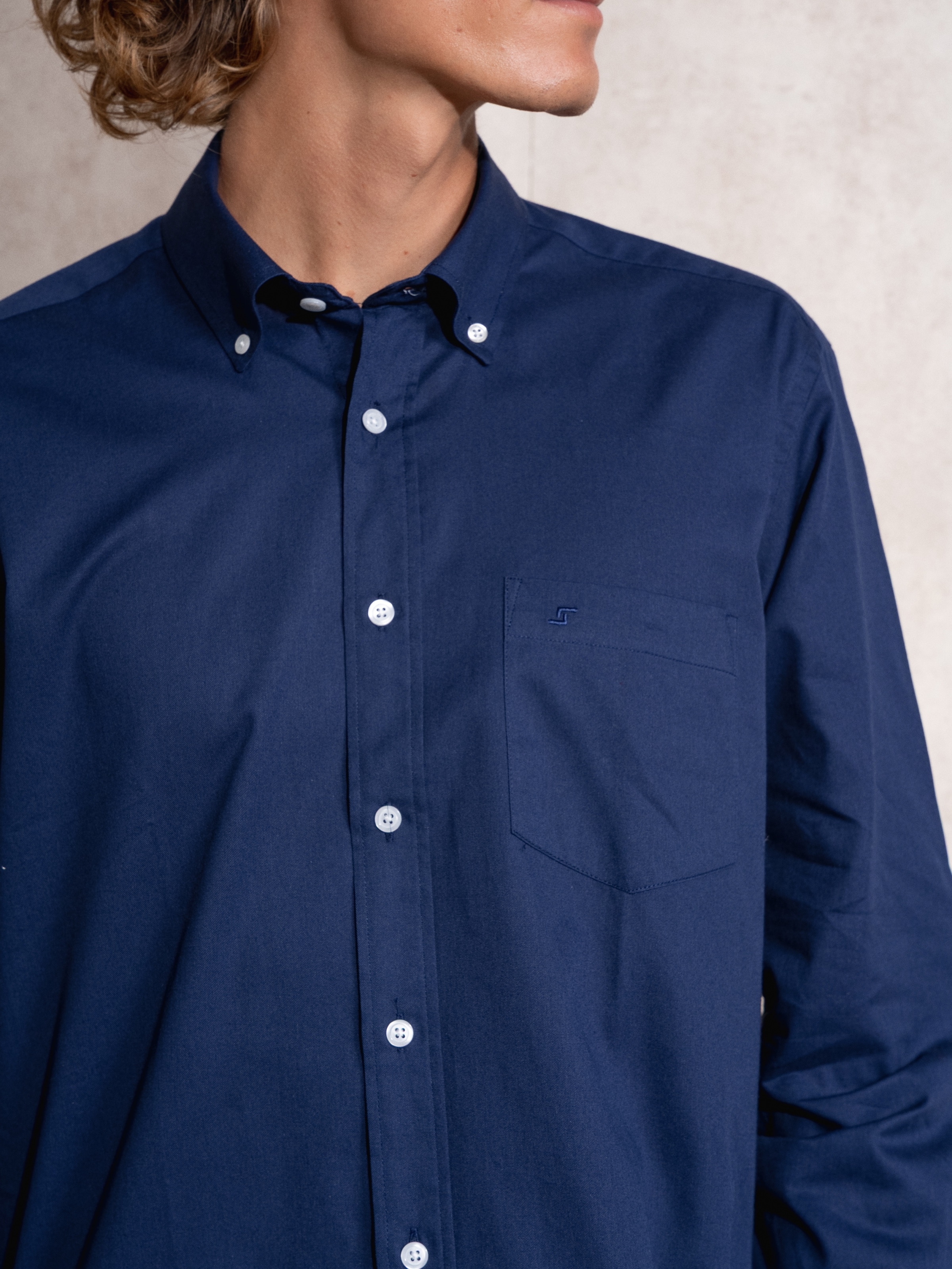 Camisa de popelina Azul-marinho-5