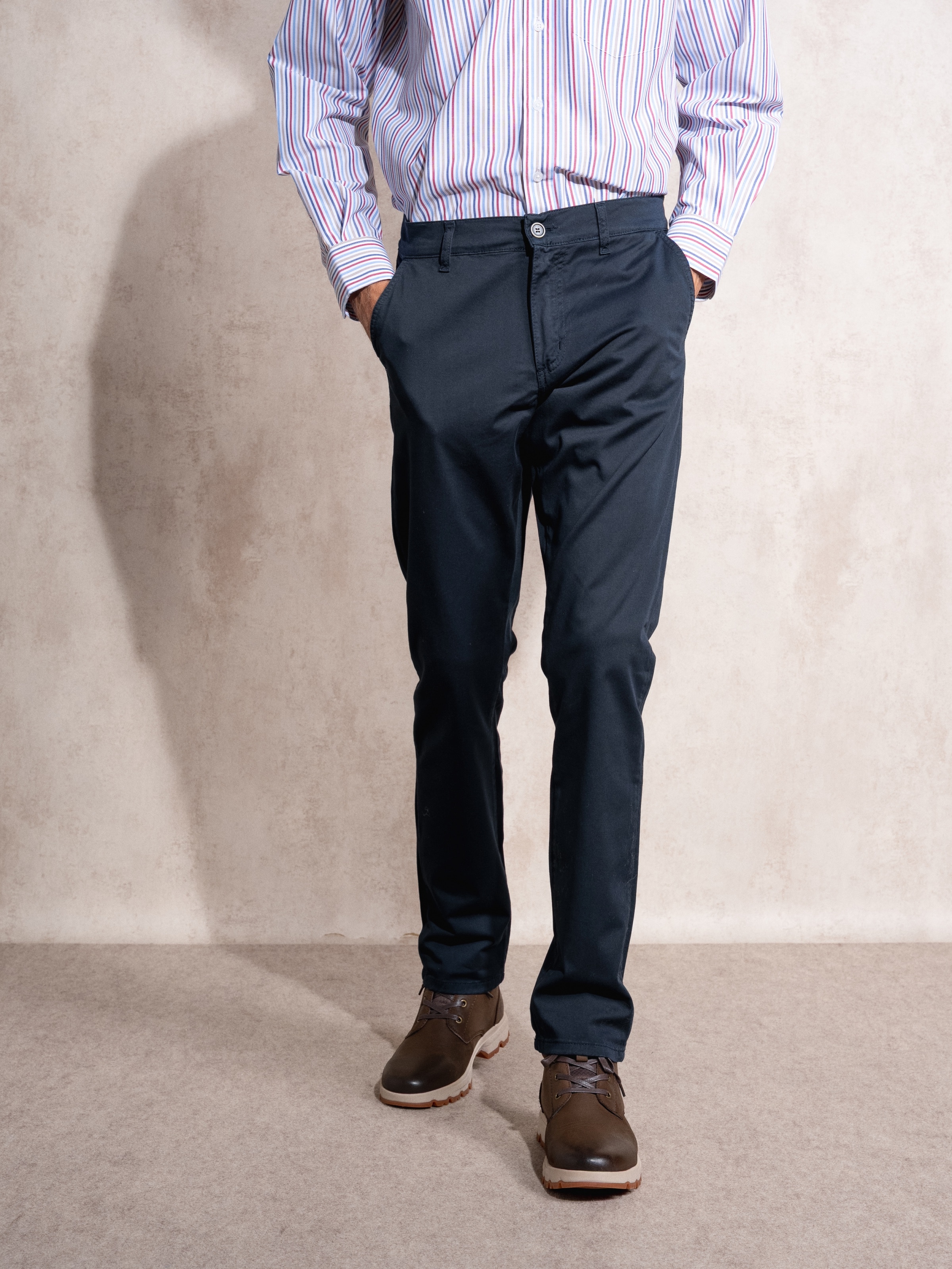 Calças chino skinny fit Azul-marinho-3