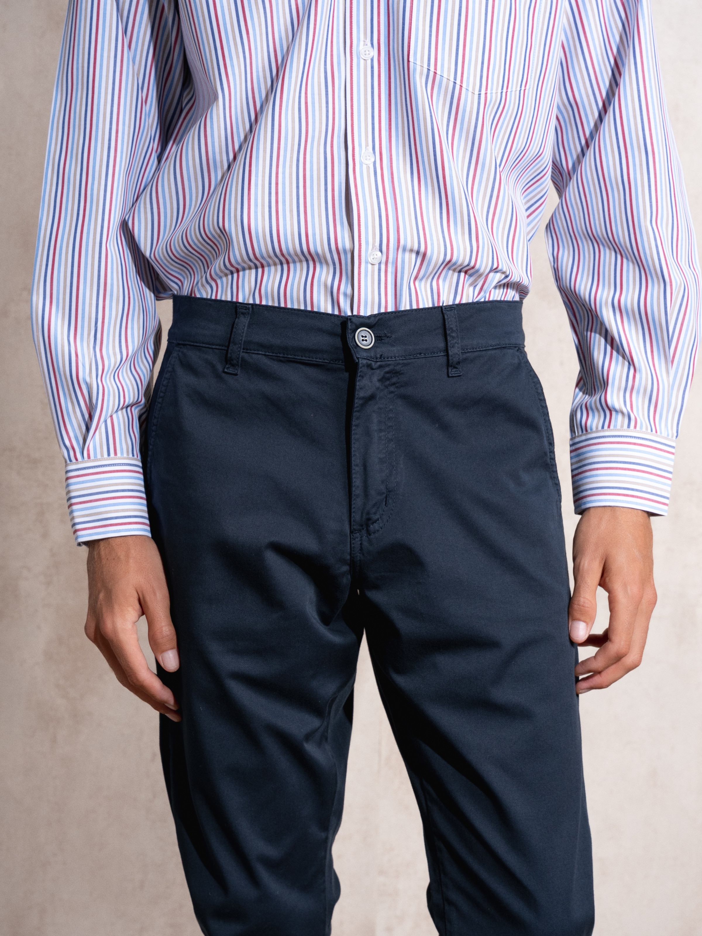 Calças chino skinny fit Azul-marinho-6