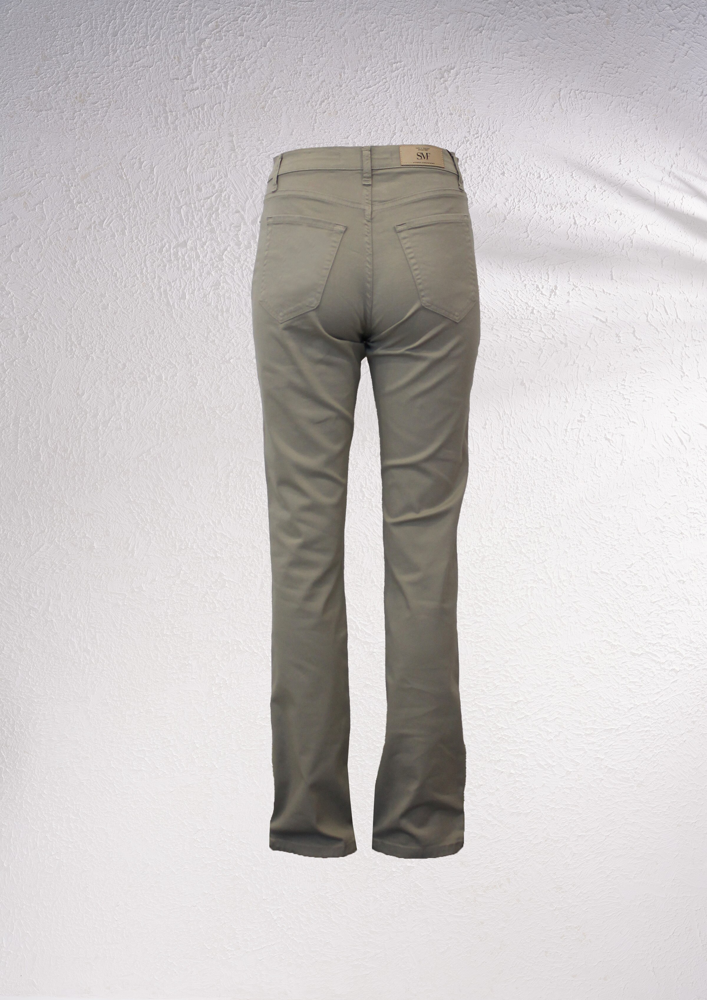 Calça regular fit Bege-3