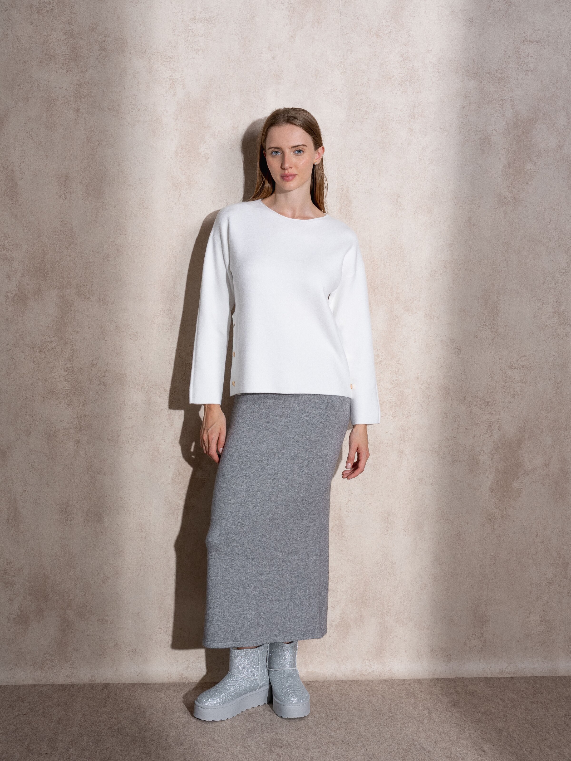 Imagem 0 de Camisola de malha com botões