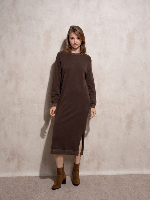 Imagem 0 de Vestido de malha comprido com decote redondo