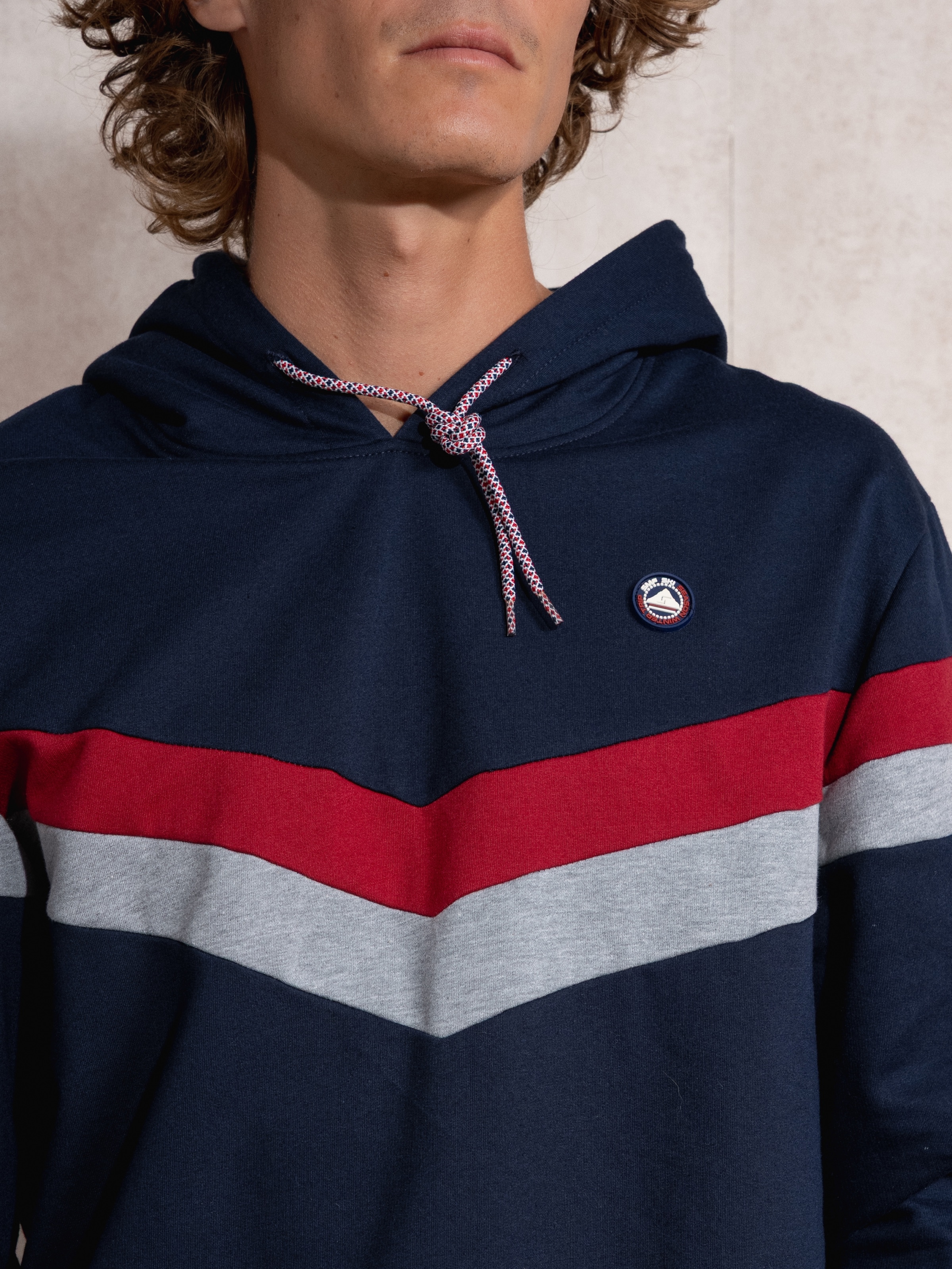 Polo piquet com gola reta e textura perfurada Azul-marinho-5