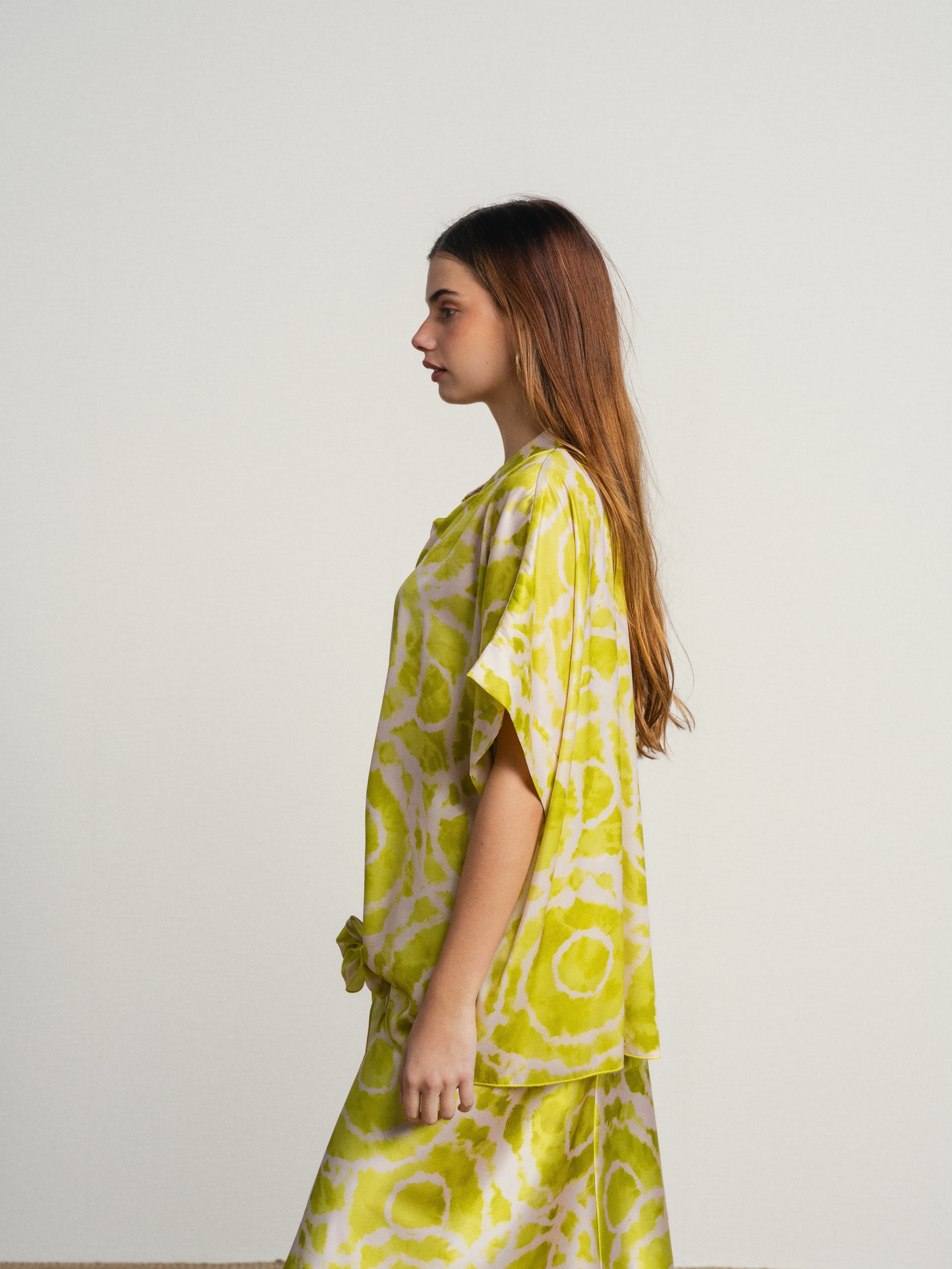 Tunica com estampado Caqui-4