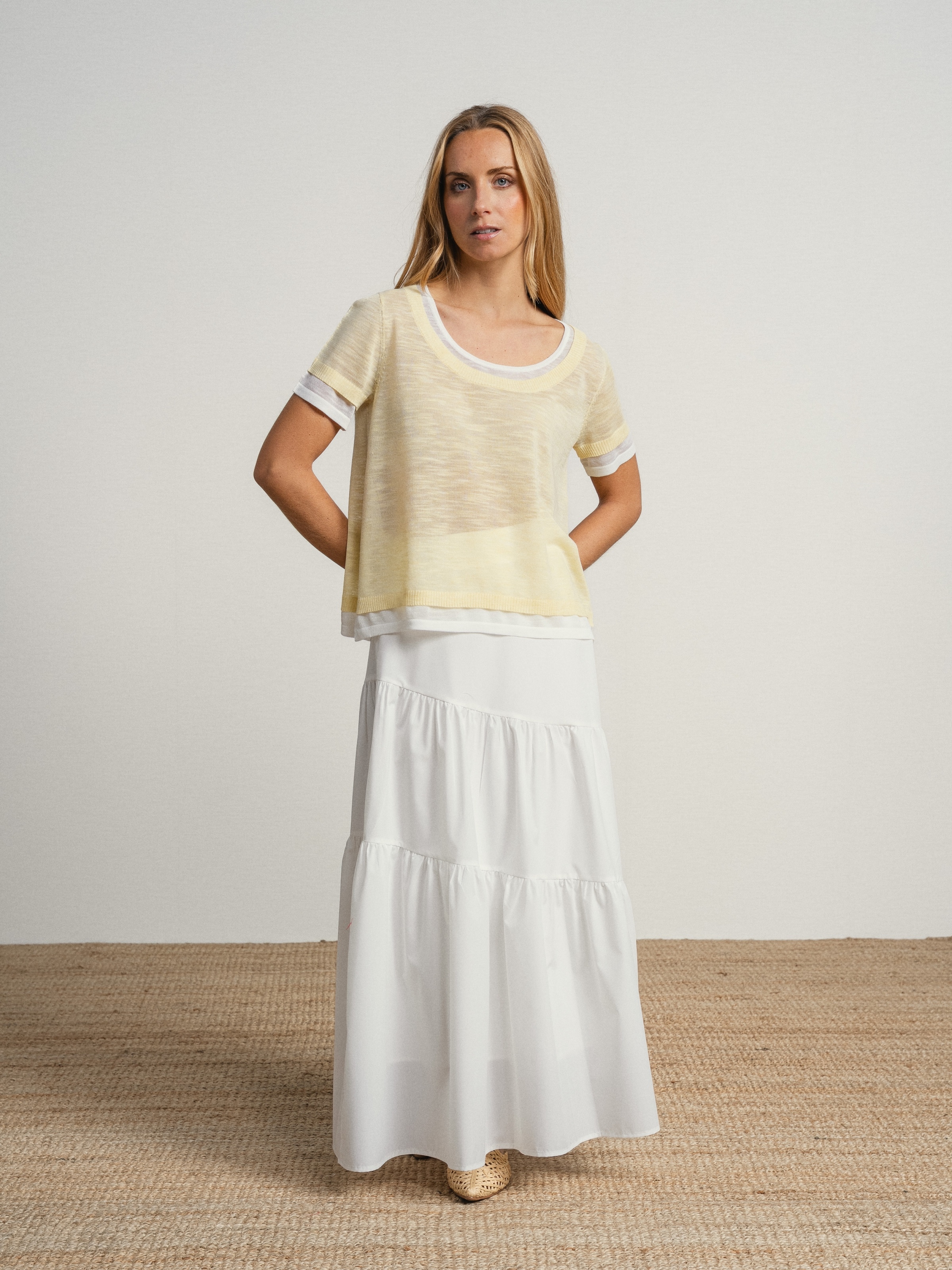 Saia comprida Branco-1