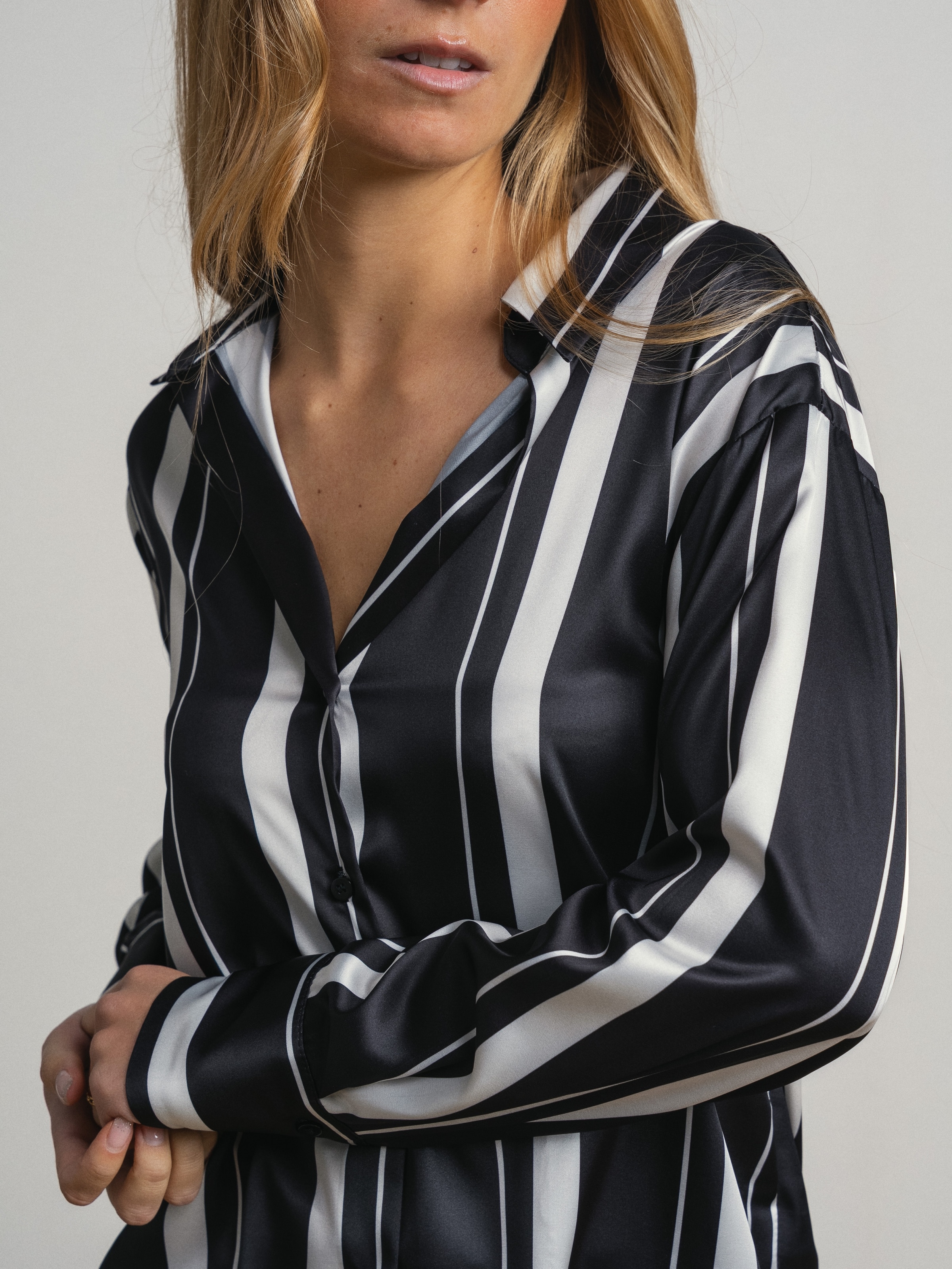 Camisa listada Preto-6