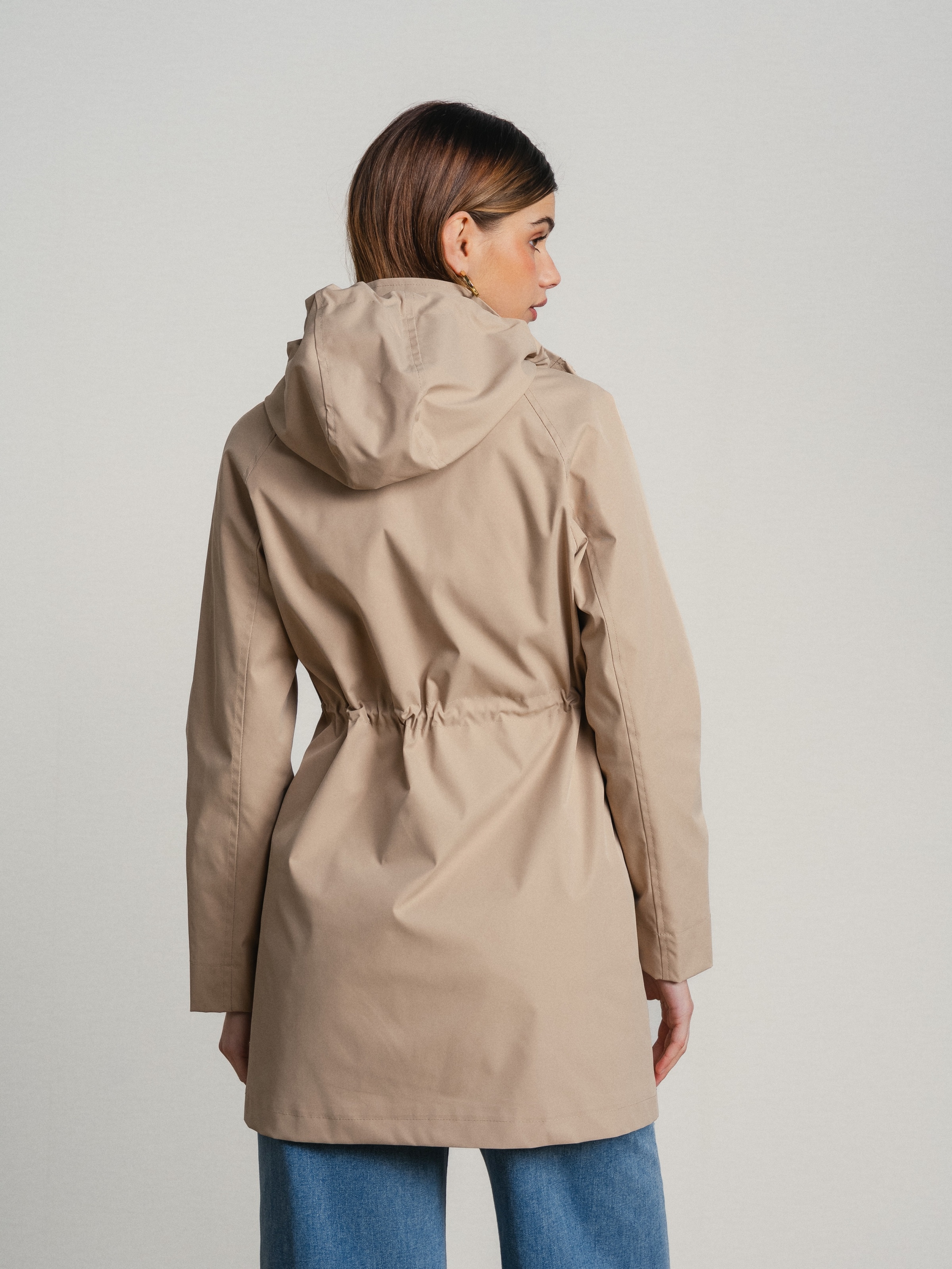 Parka com capuz Bege-6