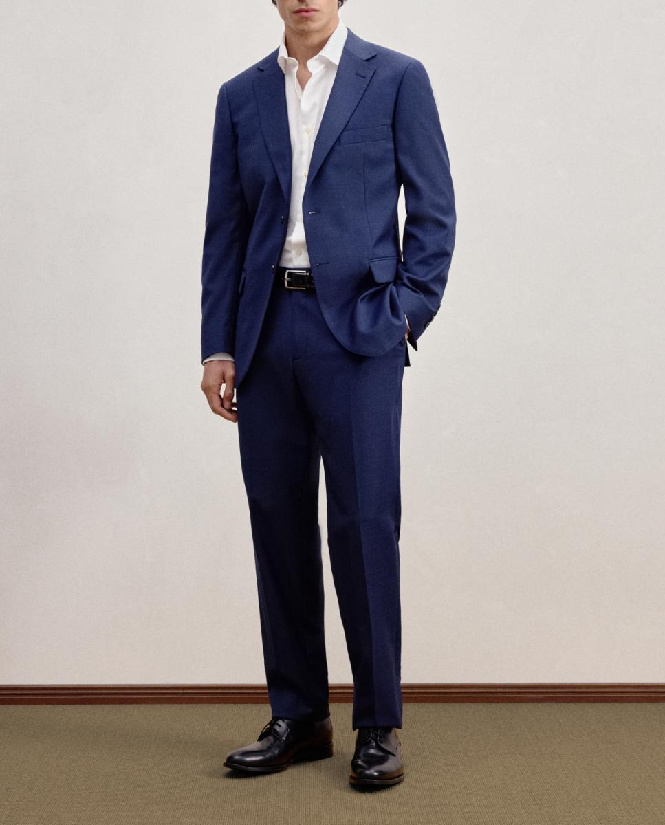 Imagen 0 de Traje de hombre ojo de perdiz azul lavable