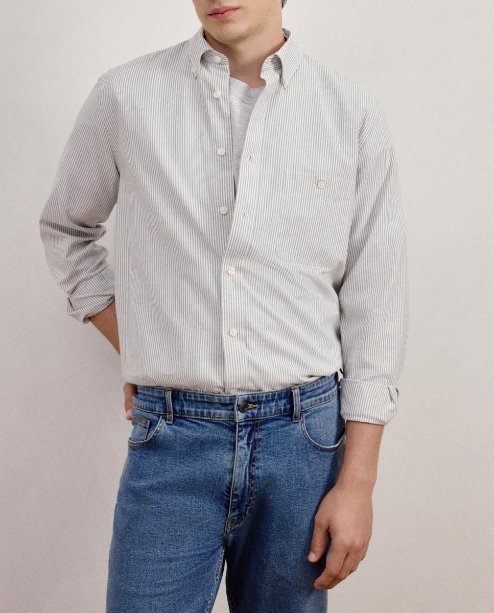Imagen 0 de Camisa de Oxford rayas hombre