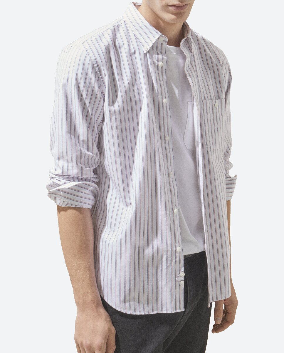 Imagen 0 de Camisa de oxford rayas hombre de hombre