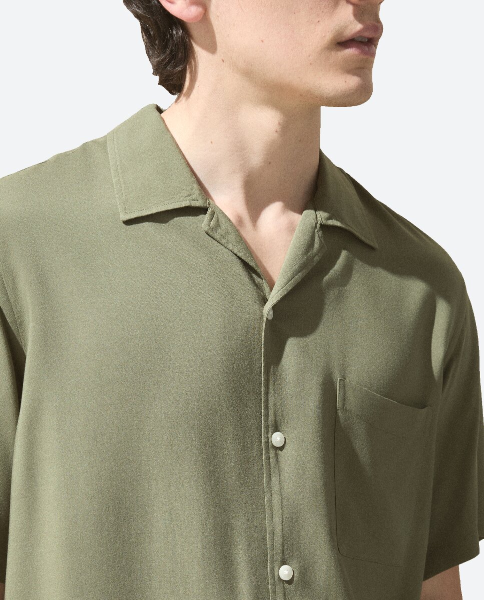 Imagen 0 de Camisa bowling lisa de hombre