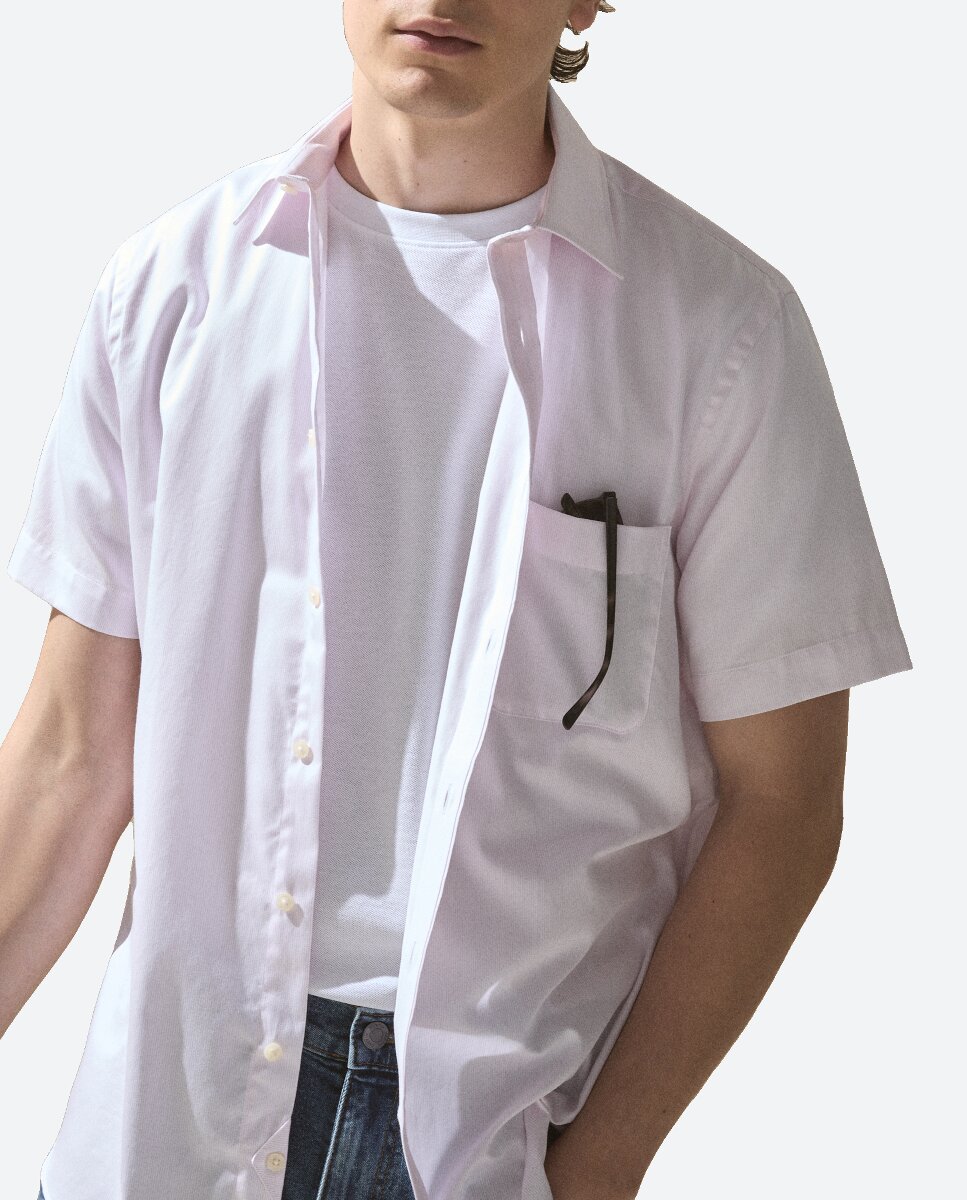 Imagen 0 de Camisa vestir manga corta raya de hombre