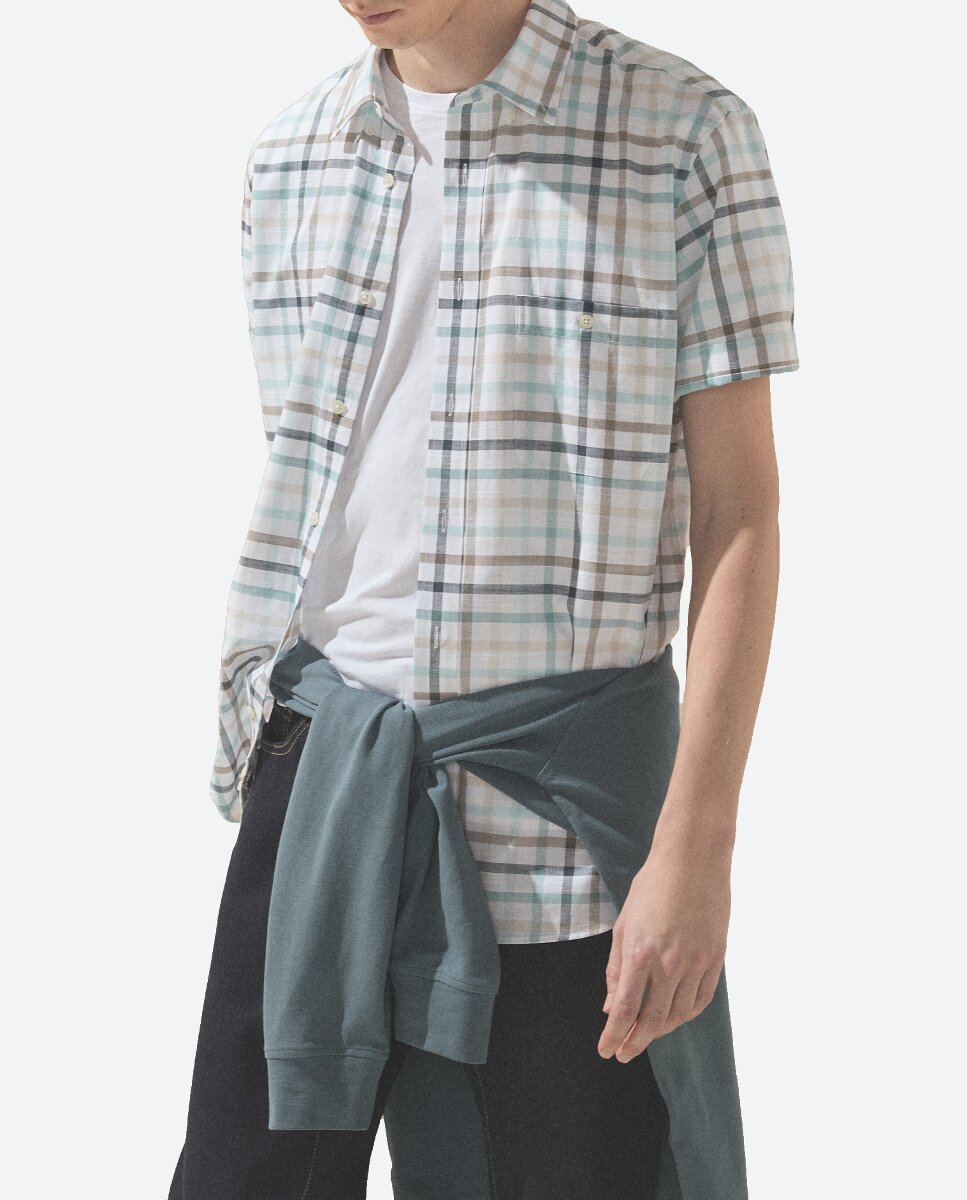 Imagen 0 de Camisa cuadro popelín cuadro de hombre