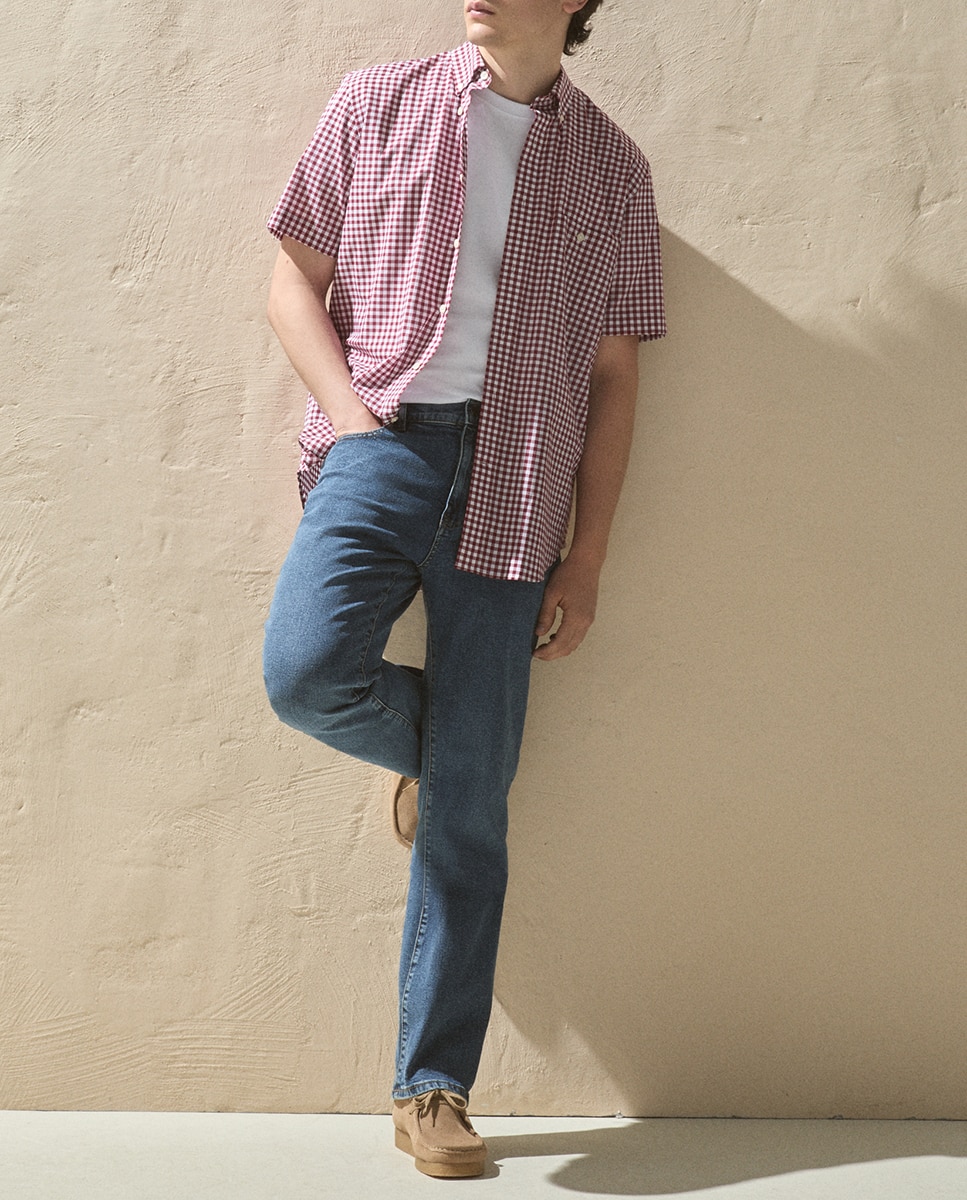 Imagen 0 de Camisa manga corta vichy de hombre