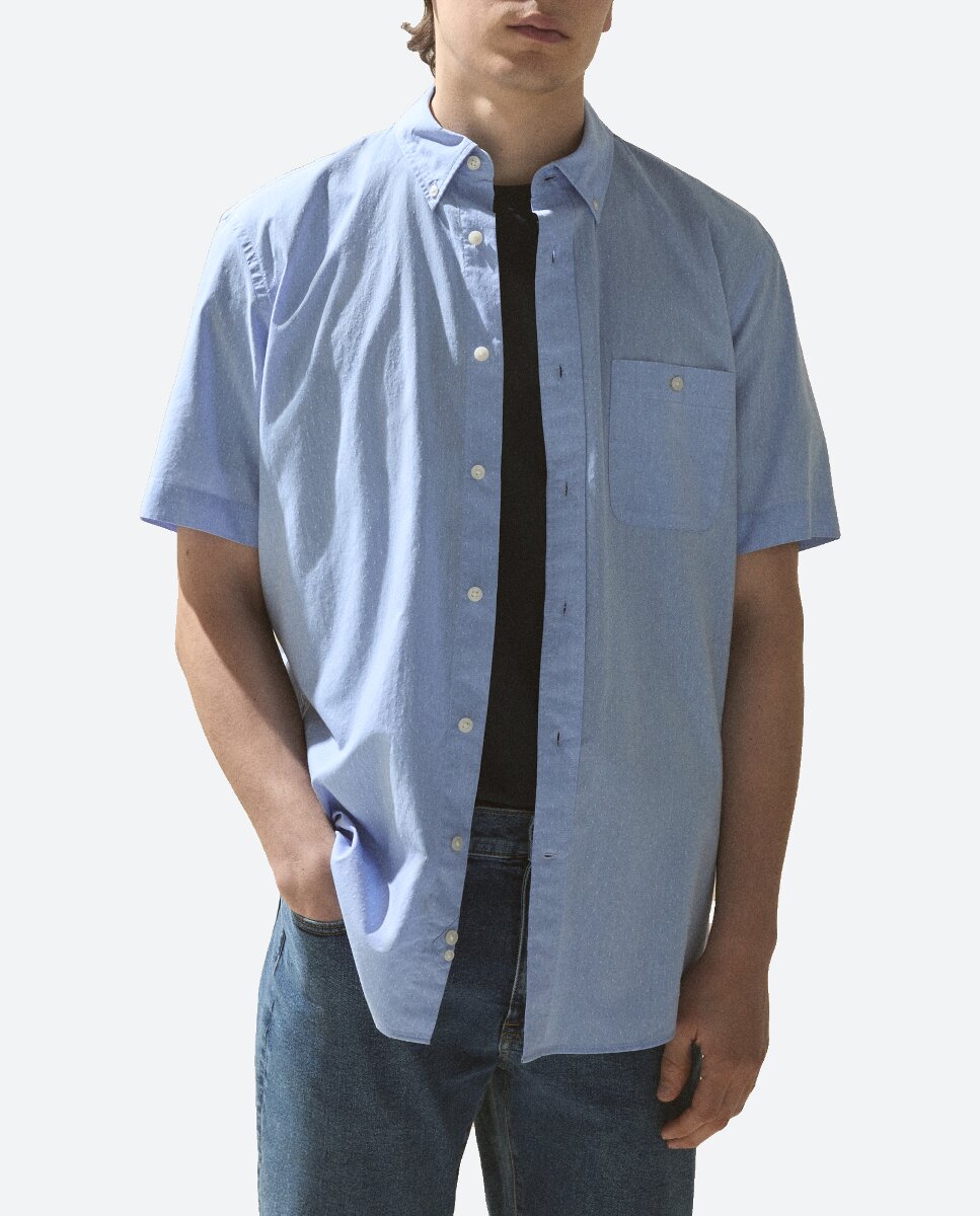 Imagen 0 de Camisa fil a fil print de hombre