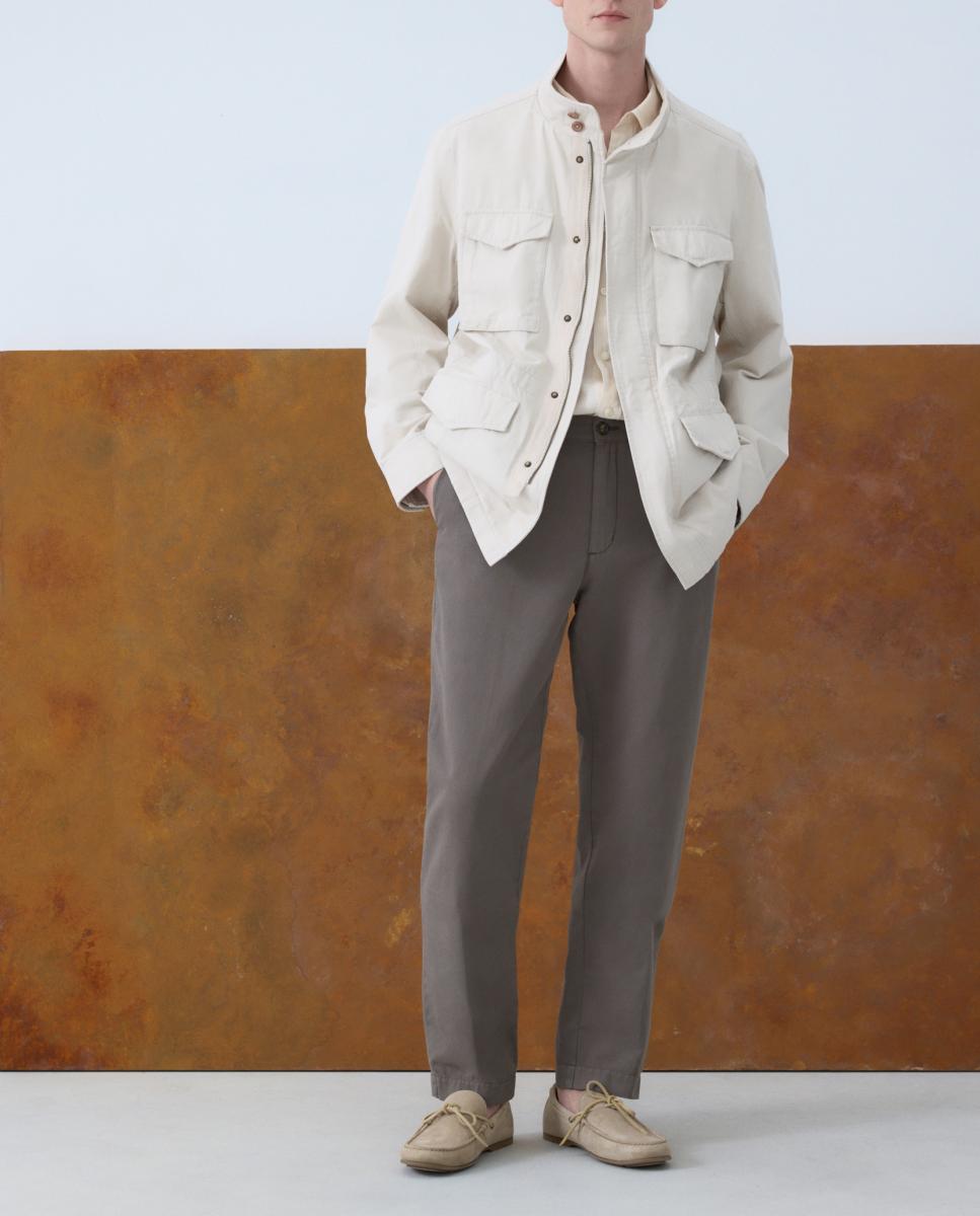 Imagen 0 de Field jacket ligera de hombre con mezcla de algodón - lino