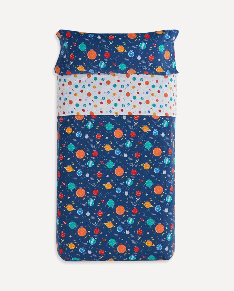 Imagen 0 de Juego de funda nórdica infantil Planetas Basics El Corte Inglés