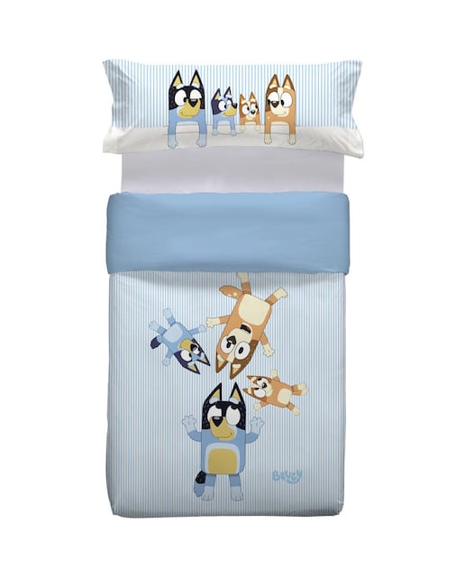 Imagen 0 de Juego de funda nórdica algodón Bluey Rayas BBC