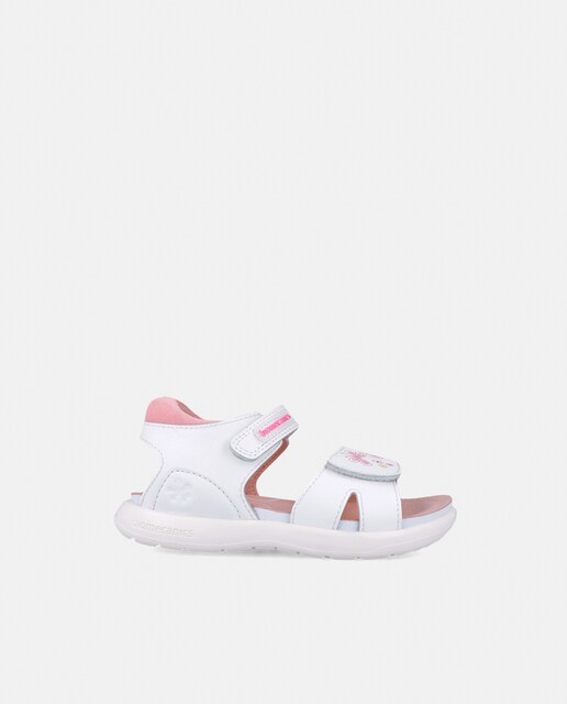 Imagen 0 de Sandalia de piel de color blanco para niña