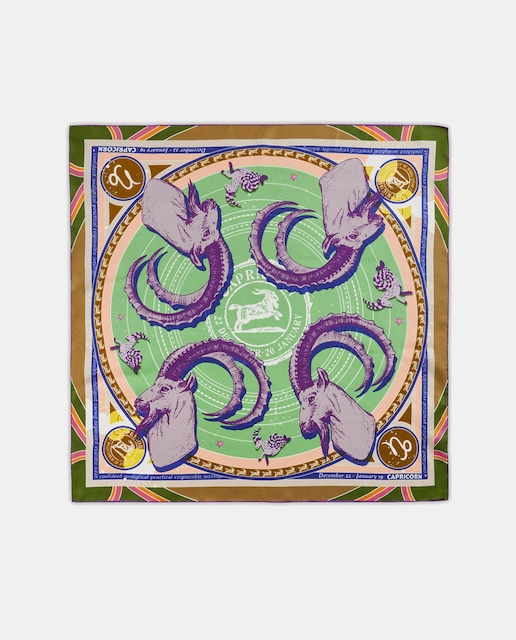 Imagen 0 de Exclusivo pañuelo con los signos del zodiaco de pura seda