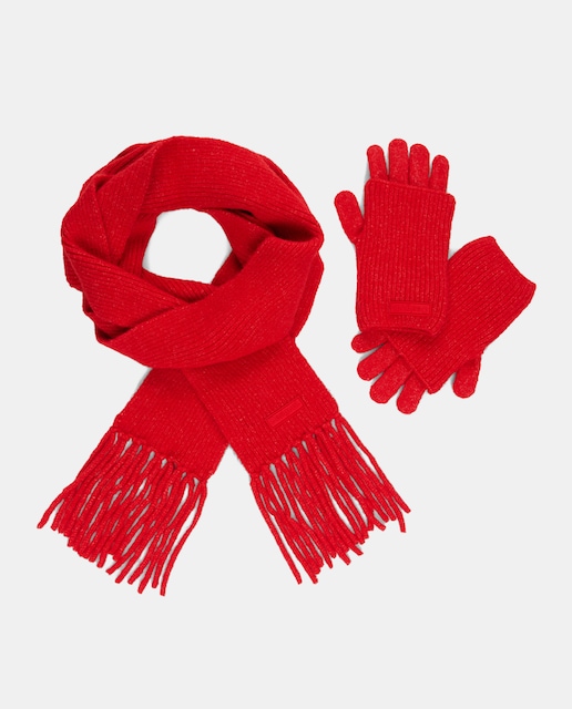 Imagen 0 de Bufanda y guantes en color liso