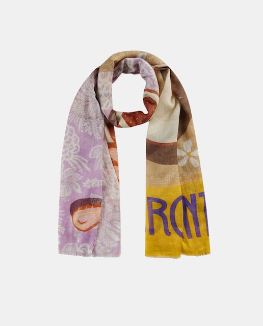 Imagen 0 de Bufanda de alta calidad de mezcla de algodón con motivo de croissant