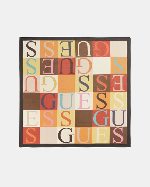 Imagen 0 de Fular con estampado Guess cuadriculado