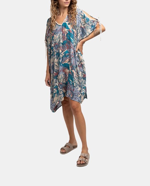 Imagen 0 de Caftán de viscosa Oceans Diary con estampado floral