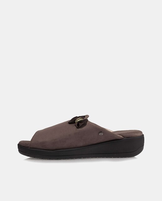 Imagen 0 de Zapatillas de casa abiertas de mujer con plataforma