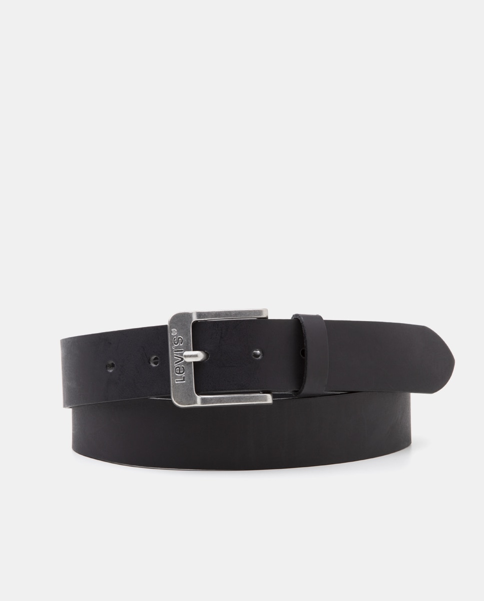 Imagen 0 de Cinturón de mujer Levi's de piel en negro con hebilla cuadrada