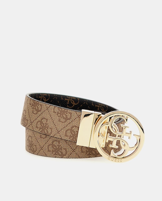 Imagen 0 de Cinturón en mezcla de piel reversible con estampado del logo