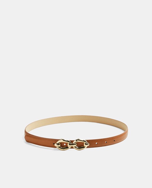 Imagen 0 de Cinturón de piel trenzado en color negro