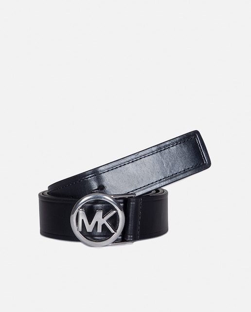 Imagen 0 de Cinturón de cuero negro Michael Kors