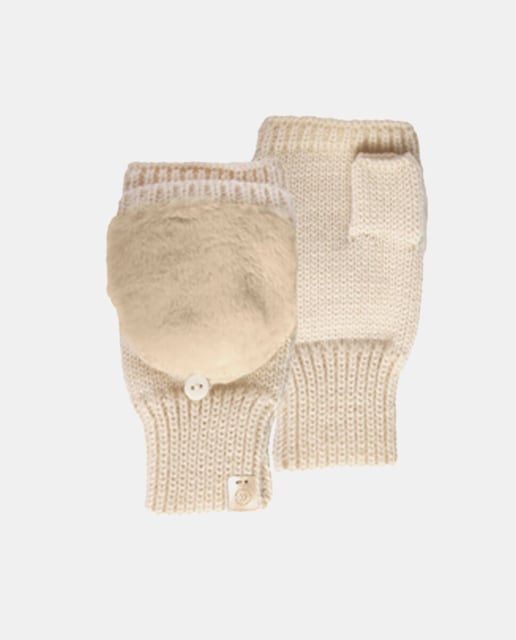 Imagen 0 de Mitones de punto soft touch en blanco