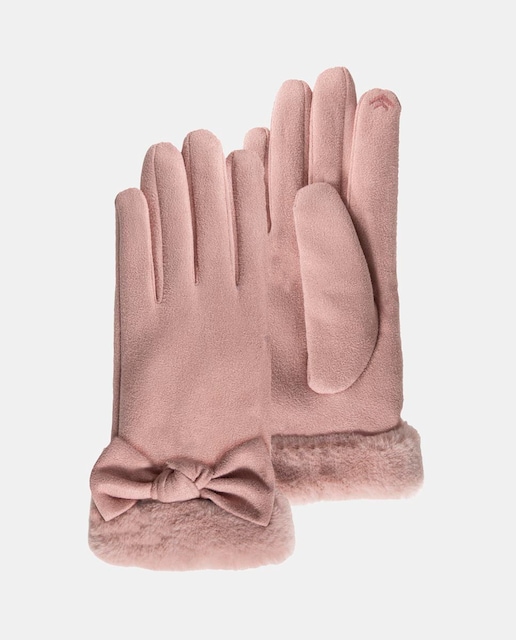 Guantes en rosa compatibles con pantalla táctil