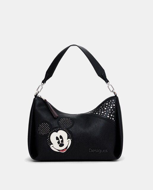 Imagen 0 de Bolso mini en diferentes tejidos y parche de Mickey Mouse