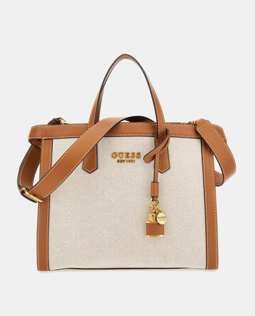 Imagen 0 de Bolso de mano Jovie en beige con detalles marrones