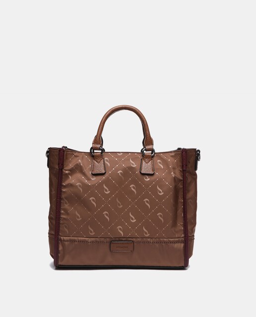 Imagen 0 de Bolso shopper en materiales reciclados con print de logos en topo