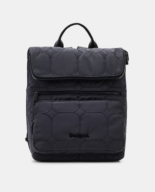 Imagen 0 de Mochila mediana acolchada en gris oscuro