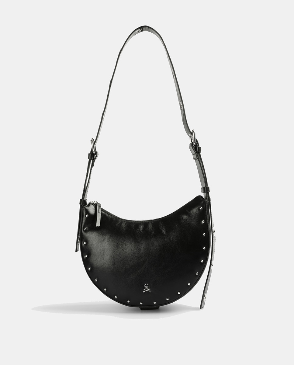 Imagen 0 de Bolso de hombro EYLETS MOON BAG negro