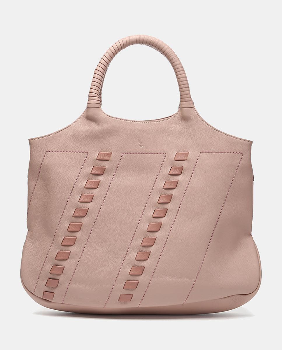 Imagen 0 de Bolso shopper Oceans Diary con detalles pasados en piel rosa