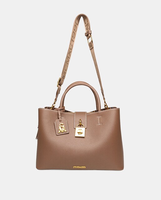 Imagen 0 de Bolso satchel doble asa forro leopardo