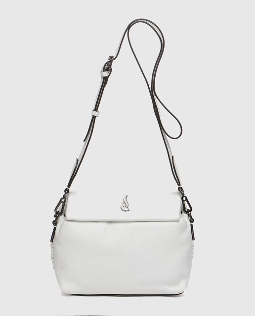 Imagen 0 de Bandolera de mujer de piel en blanco