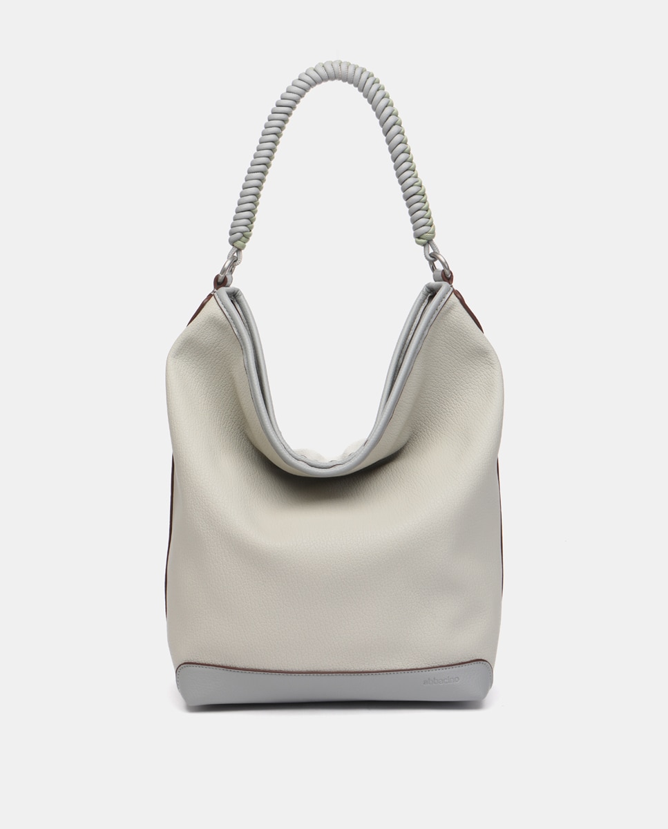 Imagen 0 de Bolso de hombro en materiales reciclados en gris