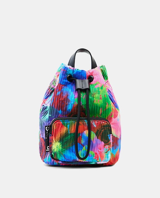 Imagen 0 de Mochila mini con estampado de flores multicolor