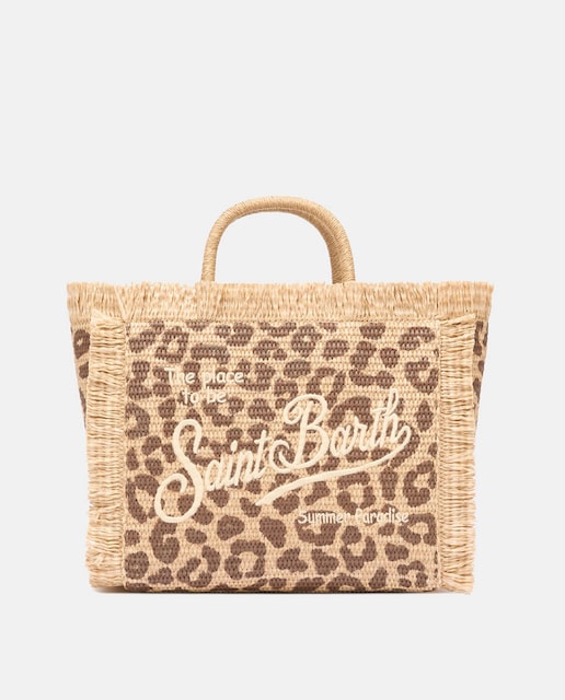 Imagen 0 de Bolso con asas y bandolera estampado animal print